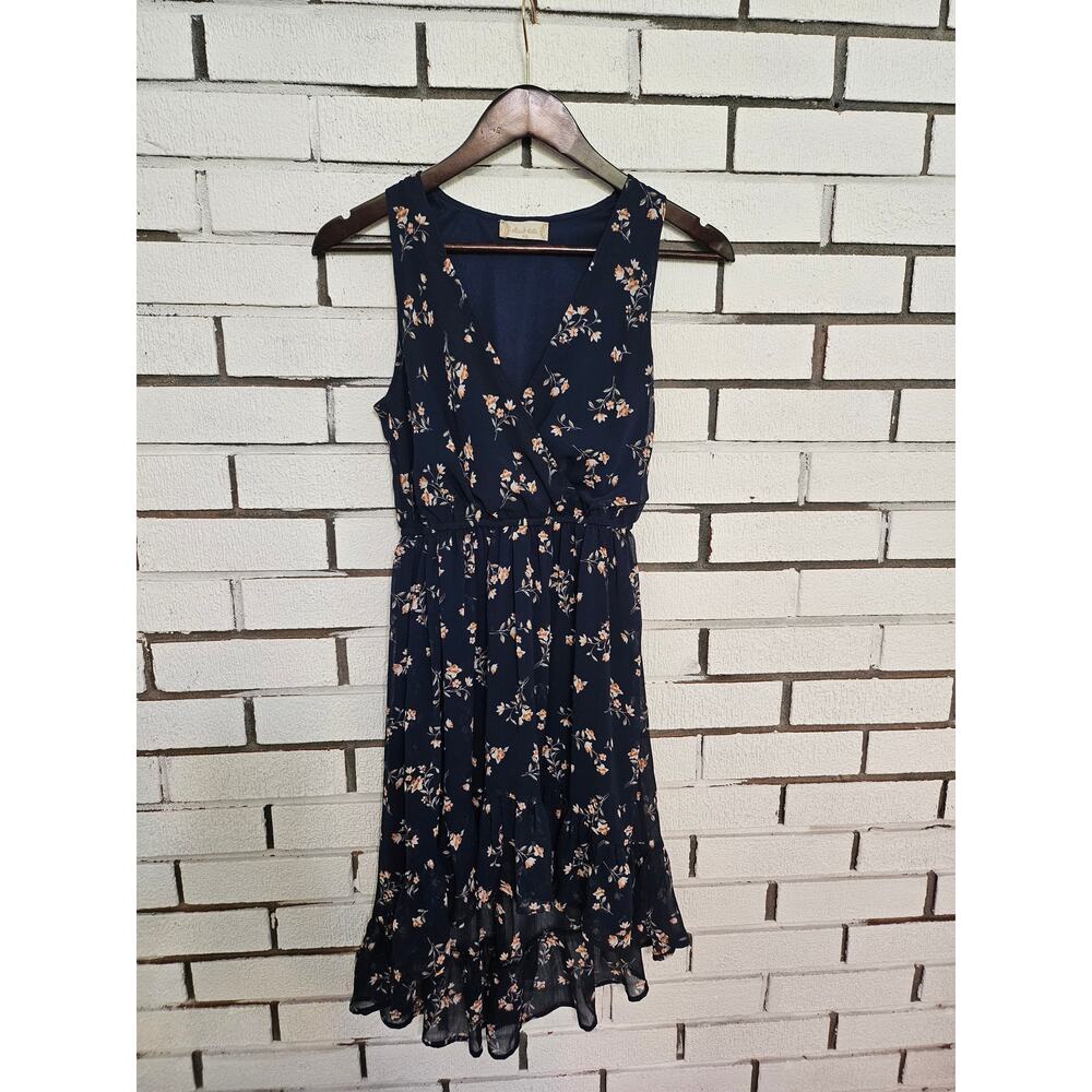 Altar'd State Floral Dress Womens XS Navy